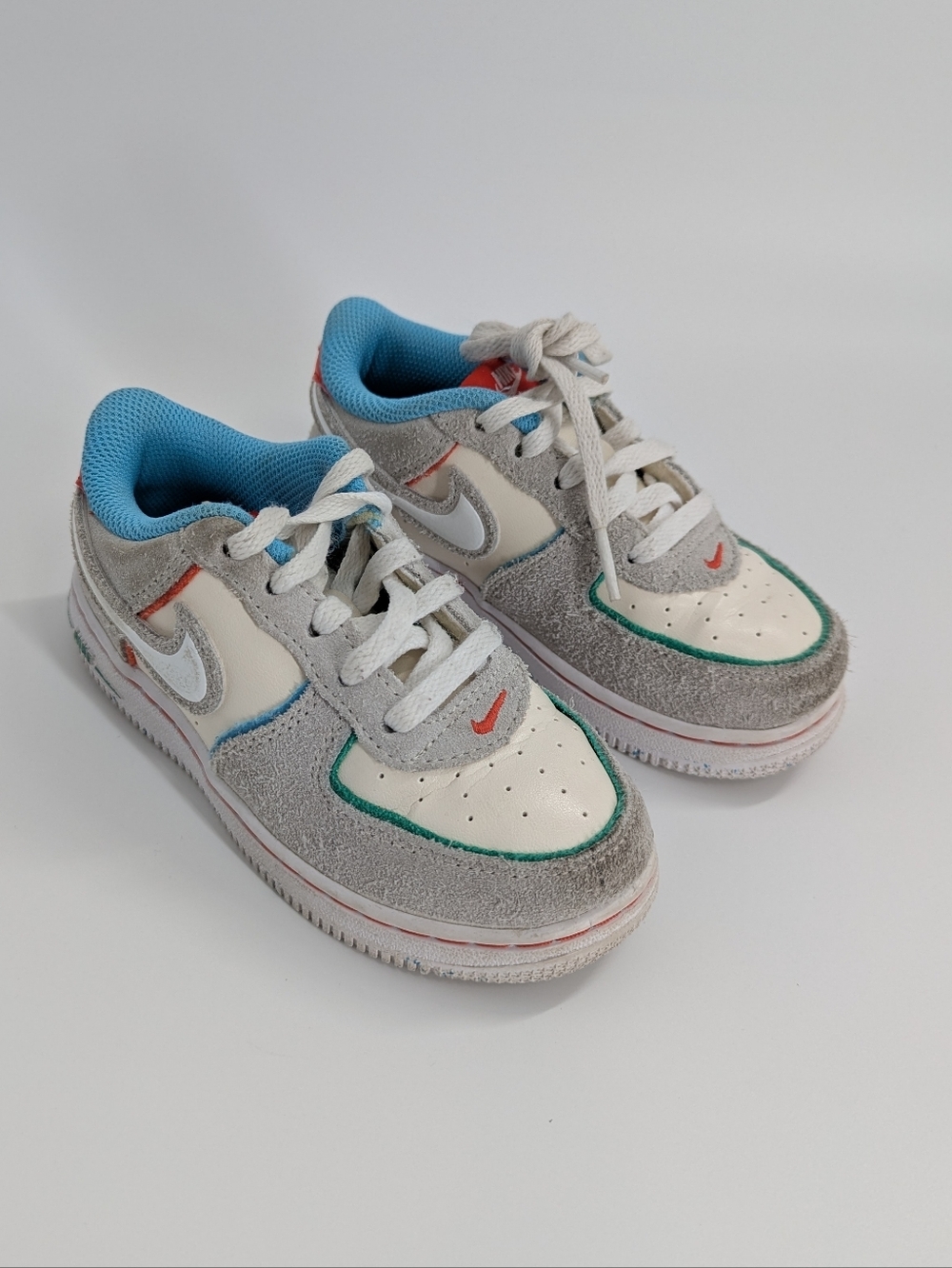 Nike Little Girl Air Force 1 LV8 GS 'Holiday Cookies 10C Colorful Kids Sneakers